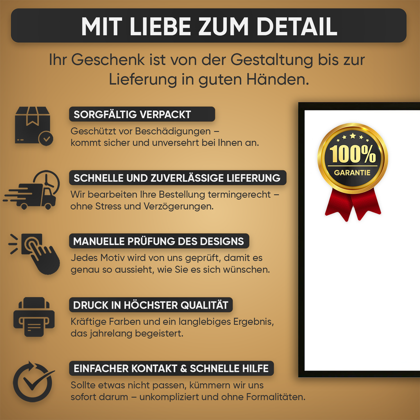 Goldener Hammer: Geschenk für Opa – Personalisiertes Poster zum Geburtstag