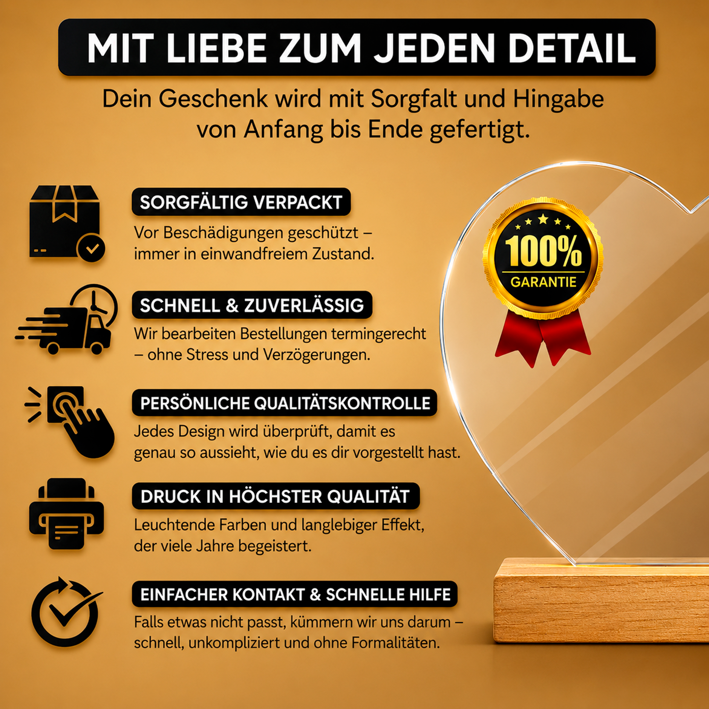 Clipart für den Valentinstag - Druck auf Glas Herz, personalisiertes Geschenk für Paare