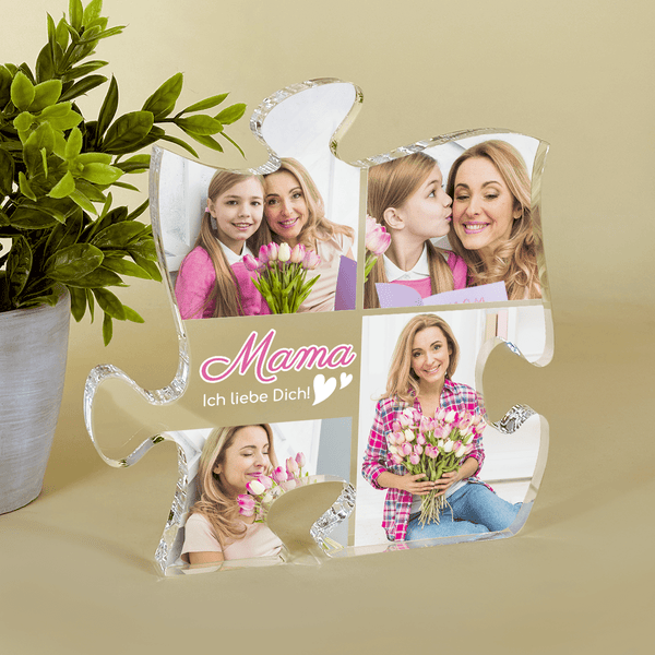 Fotocollage für Mama - Druck auf Glas, personalisiertes Geschenk für Mama - Adamell.de