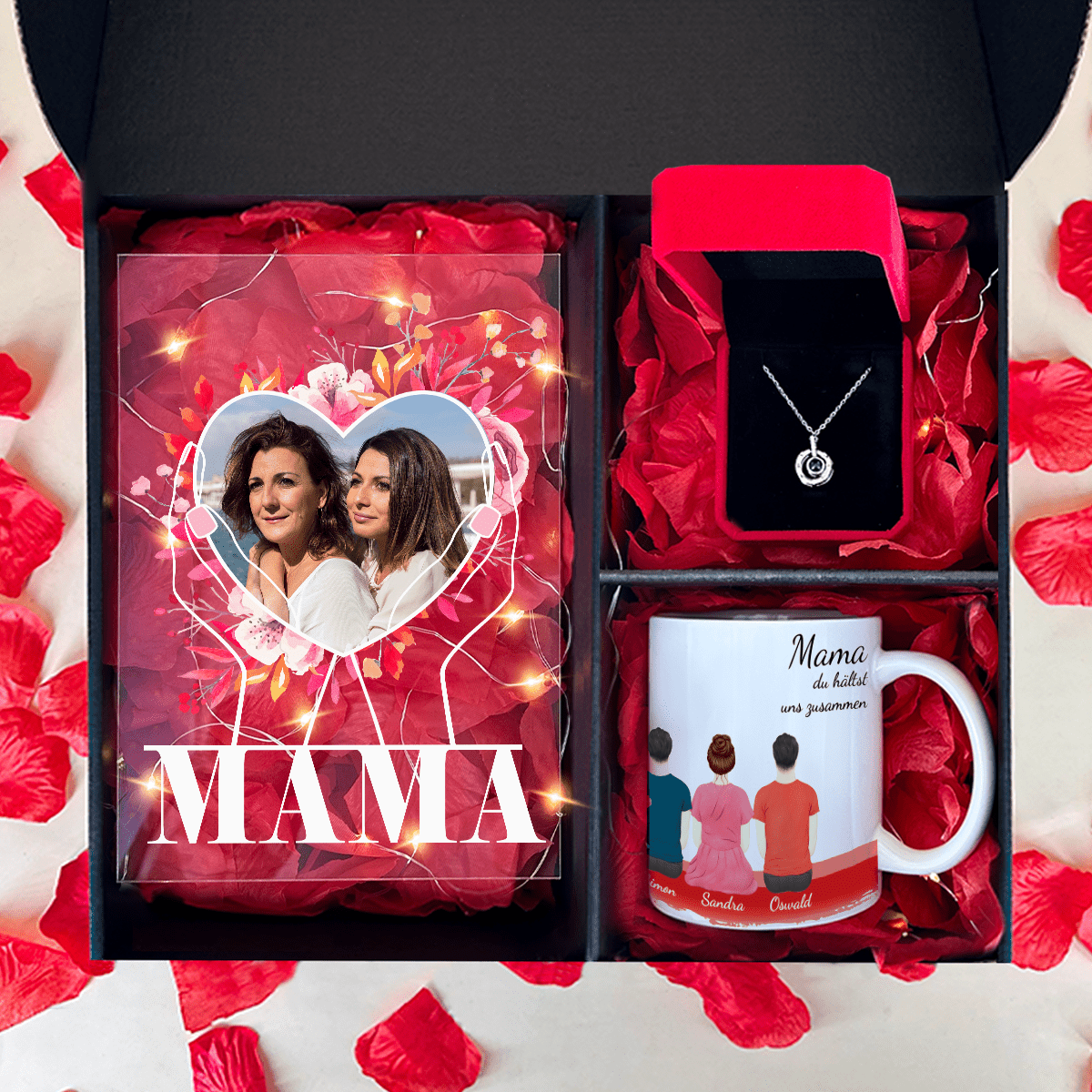 Geschenkbox Mama du hältst uns zusammen — Geschenk