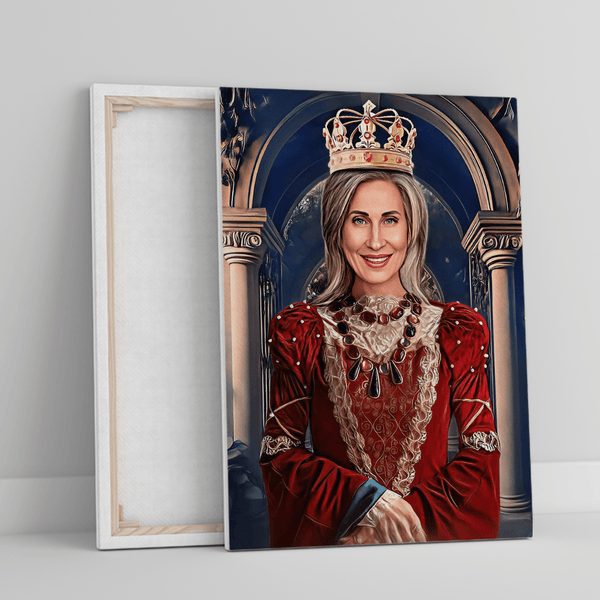 Königin Oma - Druck auf Leinwand, personalisiertes Geschenk für Oma - Adamell.de