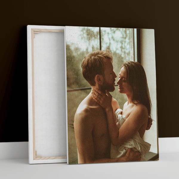 Romantischer Stil - Druck auf Leinwand, personalisiertes Geschenk für Paar - Adamell.de