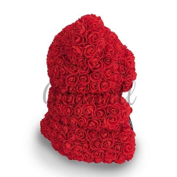 Rosenbär Roter mit Schleife 40cm, Geschenk für frauen, mama, valentinstag, geburstag, weihnachtsgeschenke, muttertagsgeschen, Weltfrauentag - Adamell.de