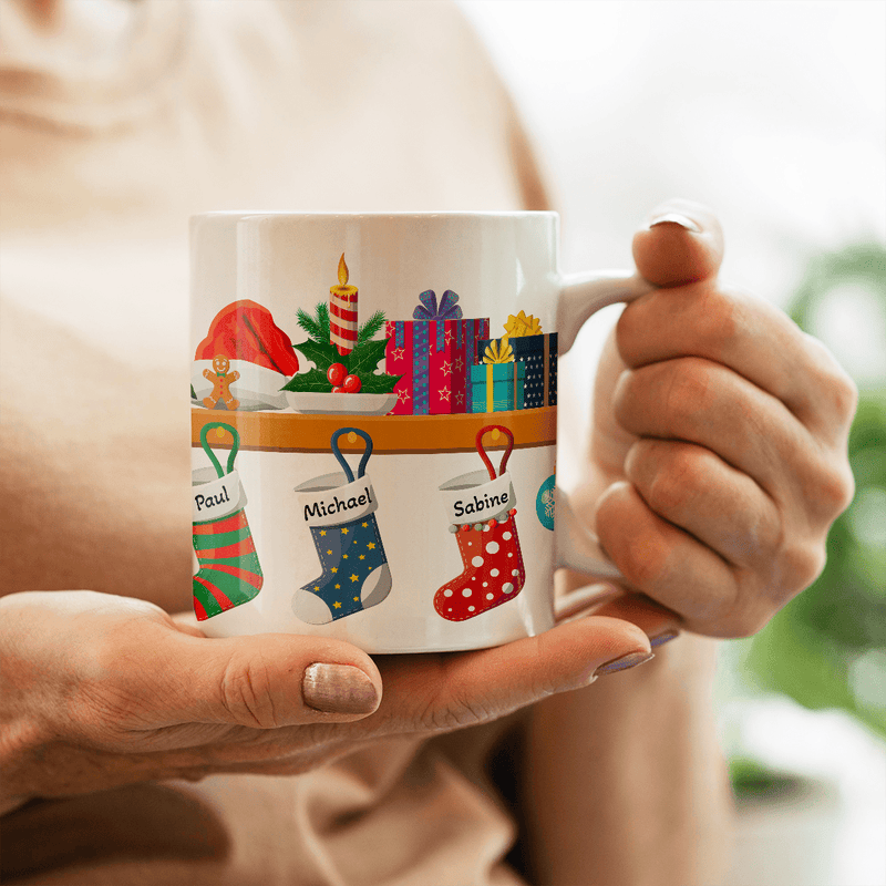 Weihnachtszeit - 1x Bedruckte Tasse, personalisiertes Geschenk - Adamell.de