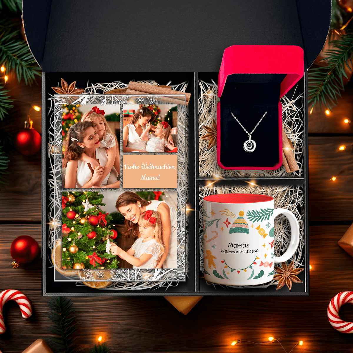 BOX Druck auf GlasA5 + Tasse + Anhänger - Adamell.de