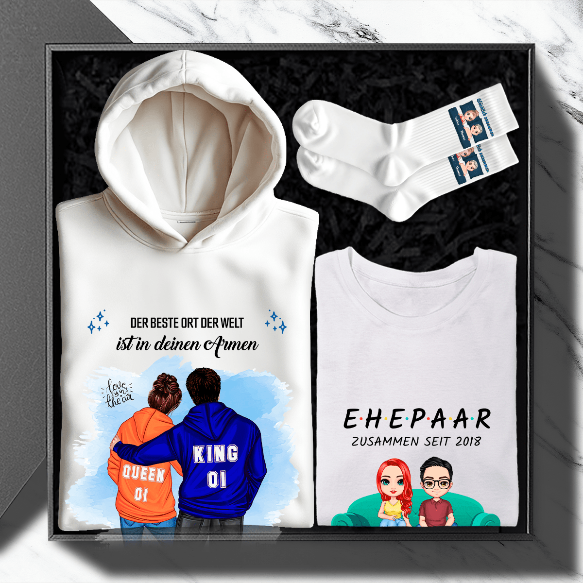 BOX Sweatshirt + T-Shirt + Socken - Adamell.de