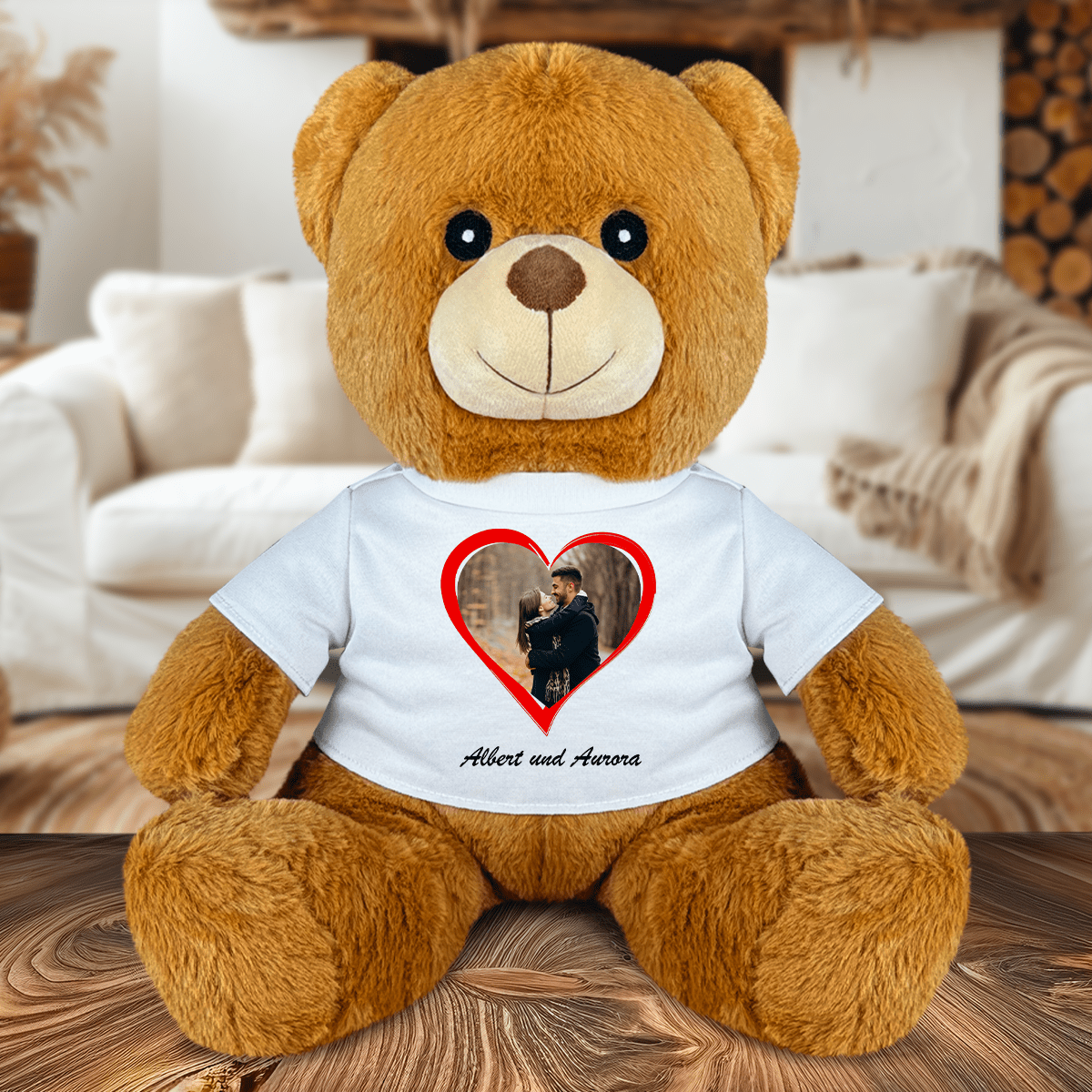 Teddybär mit Aufdruck - Adamell.de