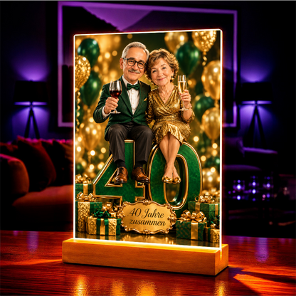 Geschenk zum Jahrestag für Paare – Porträt auf Acrylglas "Gemeinsame Jahre"