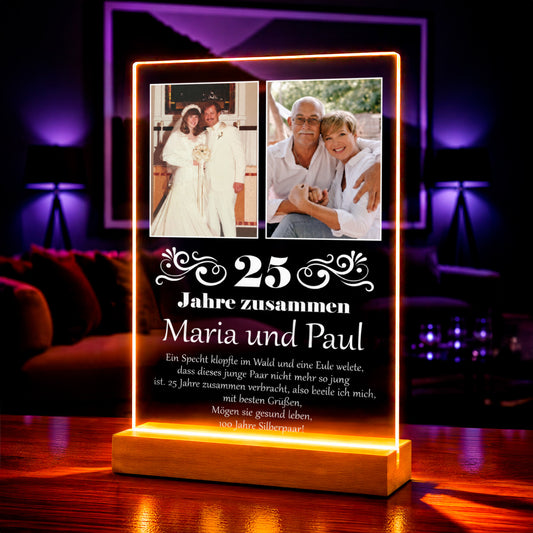 Foto auf Acrylglas 25 Jahre zusammen — Jahrestag Geschenk