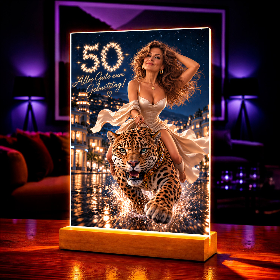 Geschenk zum Geburtstag für Sie – Porträt auf Acrylglas "Wilde Energie"