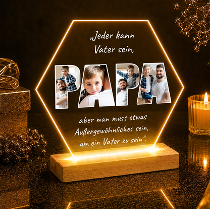 Inschrift Papa Collage – Foto auf Acrylglas für Papa
