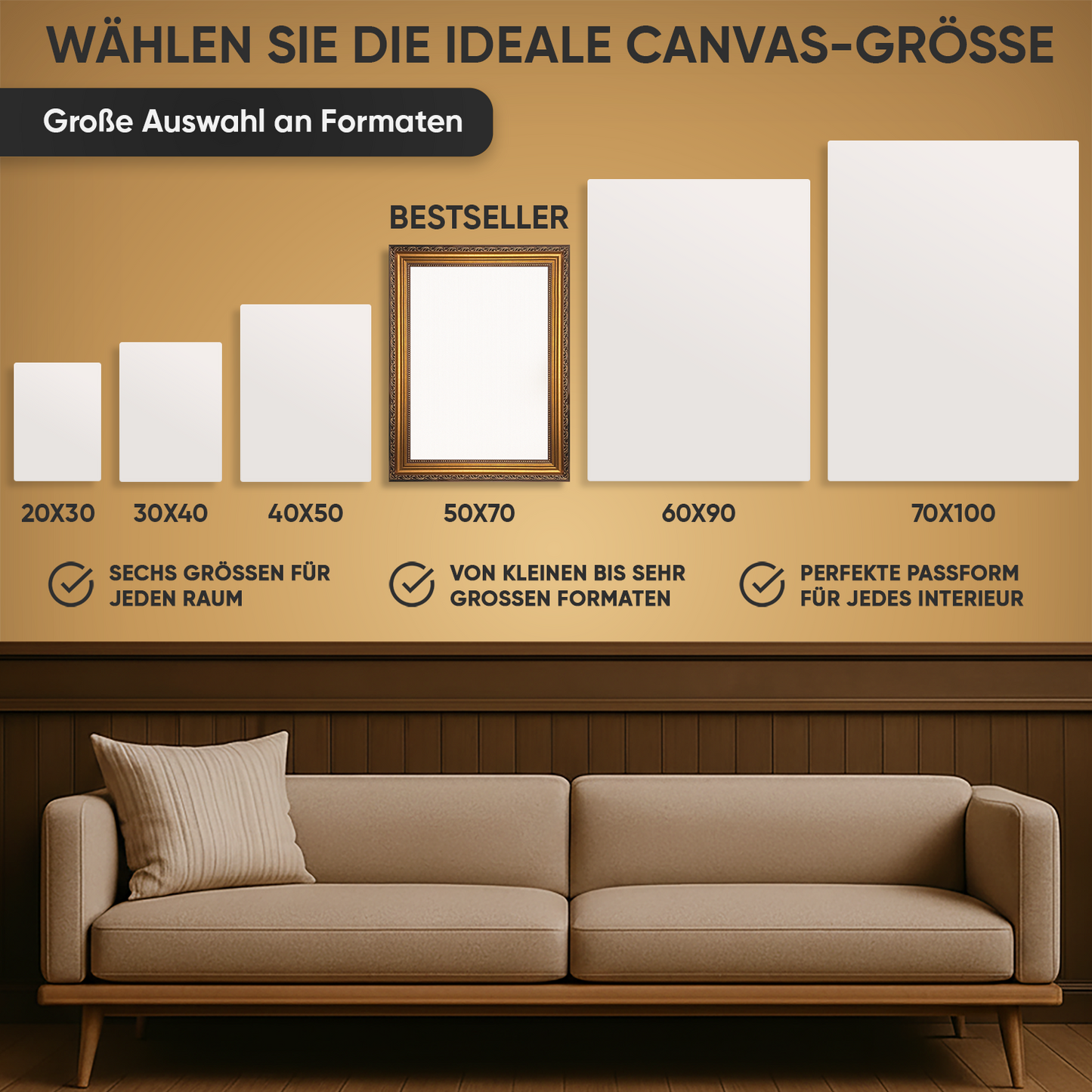 Klassische Skizze – Porträt auf Leinwand für Eltern