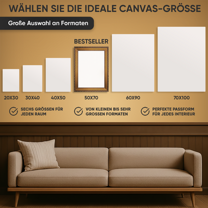 Klassische Skizze – Porträt auf Leinwand für Eltern