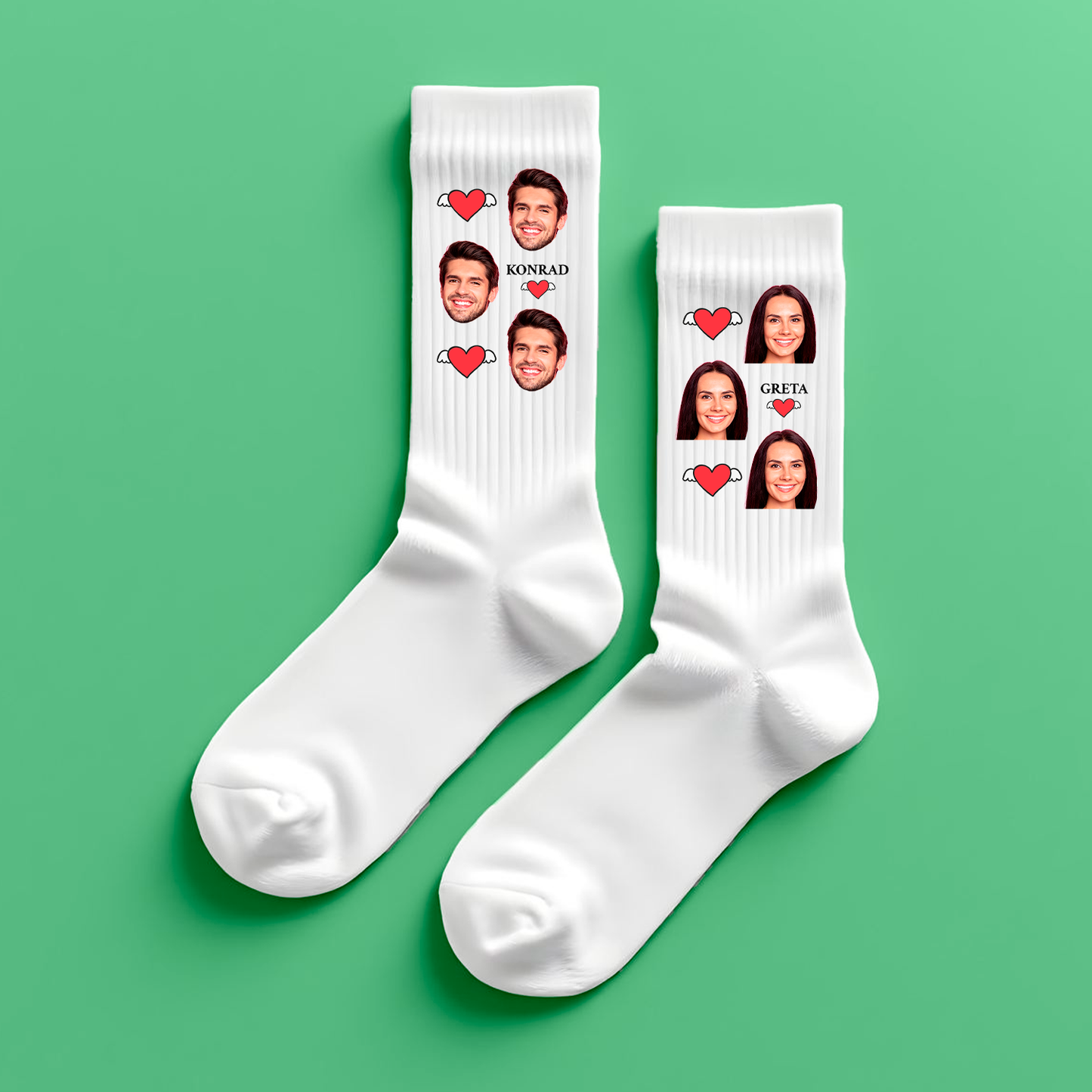 2 x bedruckte Socken im Set FRRAU & MANN - Personalisiertes Geschenk für Paare