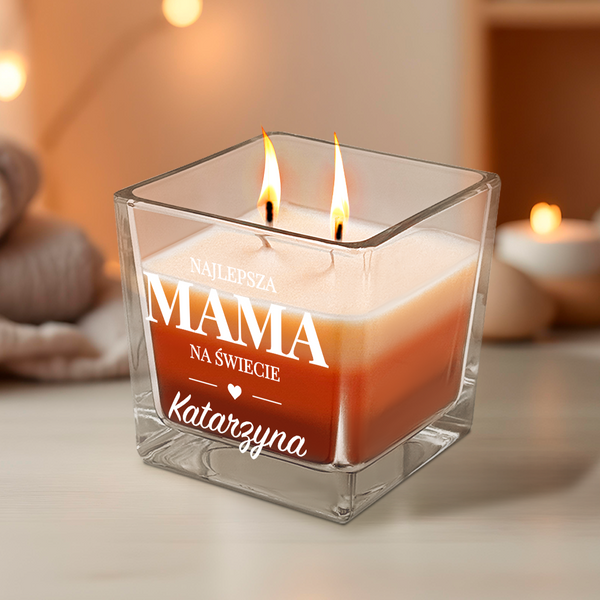 Die beste Mama der Welt - Duftkerze, personalisiertes Geschenk für Mama