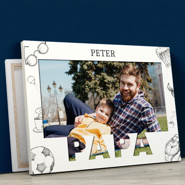 Mein Vater! - Druck auf Leinwand, personalisiertes Geschenk für Papa