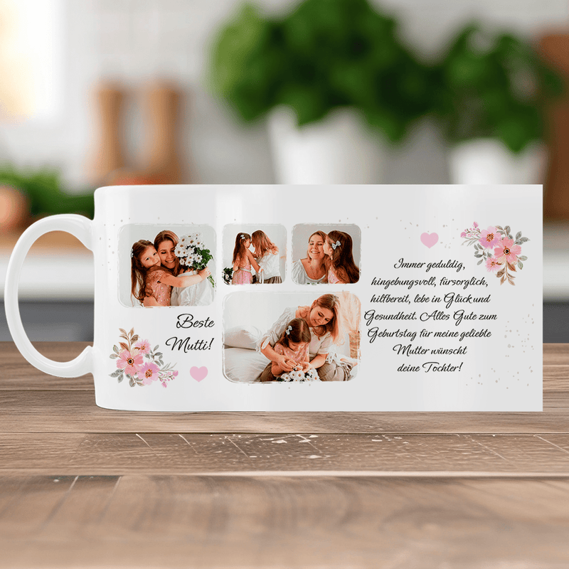 Alles Gute lieben Mama - 1x bedruckte Tasse, personalisiertes Geschenk für Mama - Adamell.de