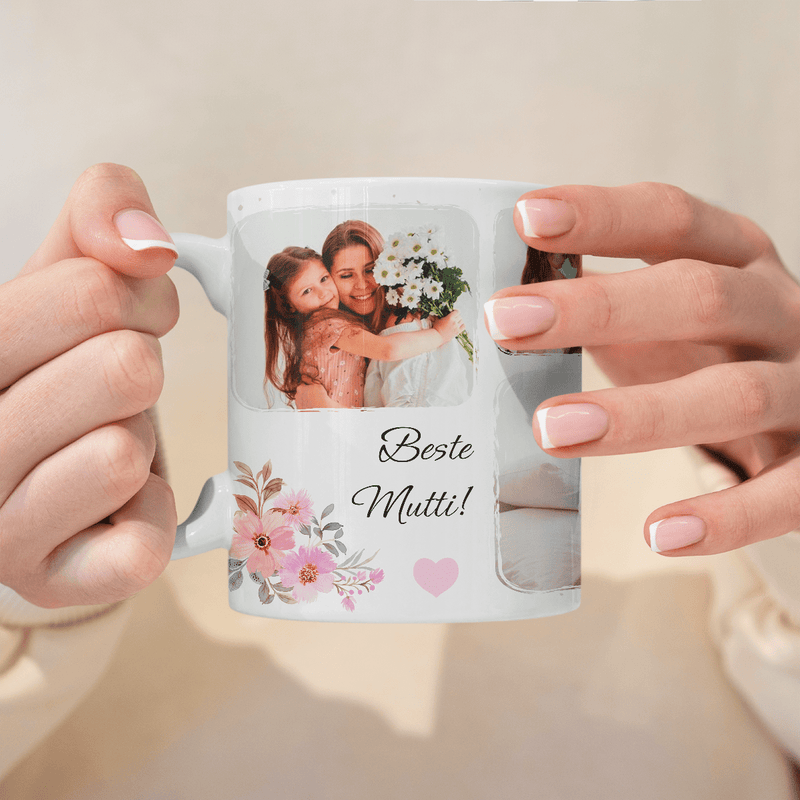 Alles Gute lieben Mama - 1x bedruckte Tasse, personalisiertes Geschenk für Mama - Adamell.de