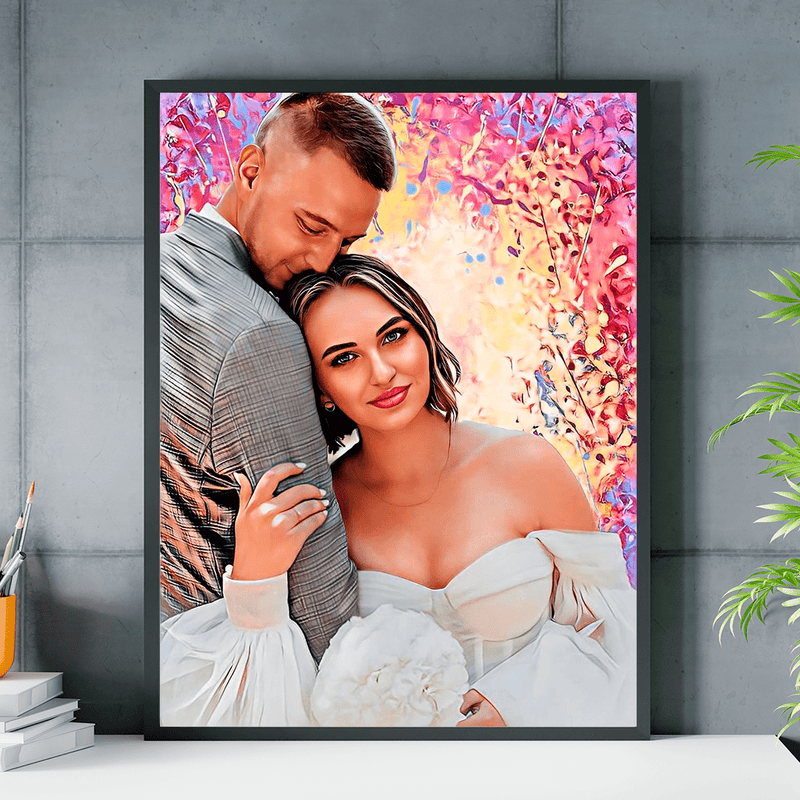 Anlässlich der Hochzeit - Poster, personalisiertes Geschenk für Paar - Adamell.de