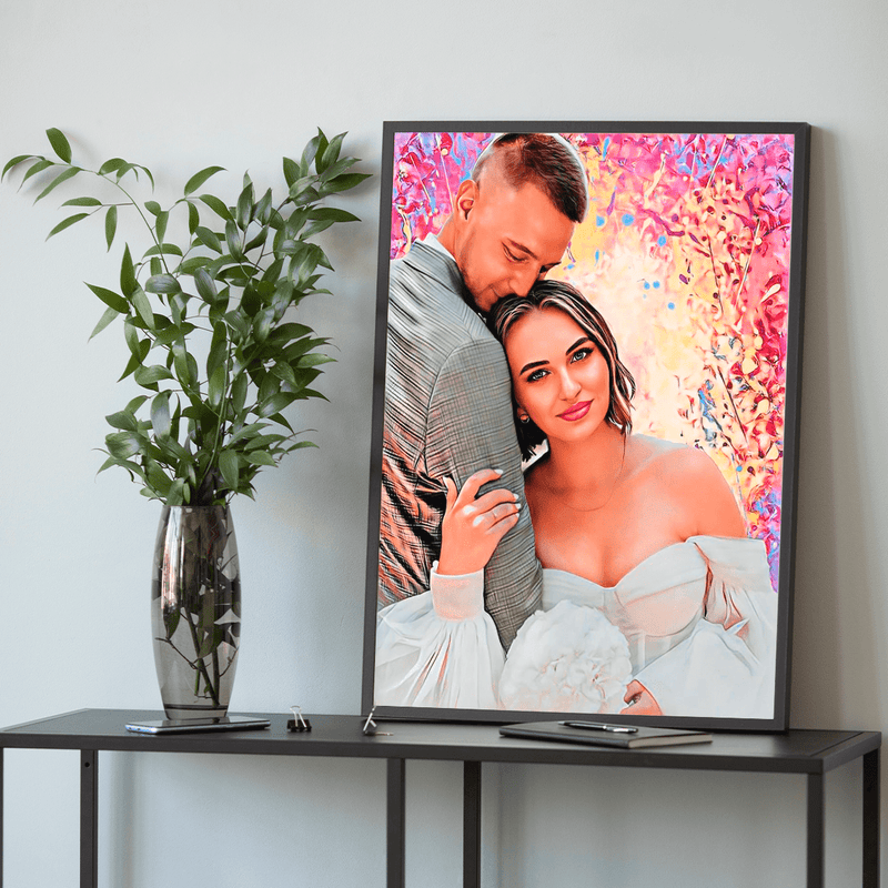 Anlässlich der Hochzeit - Poster, personalisiertes Geschenk für Paar - Adamell.de