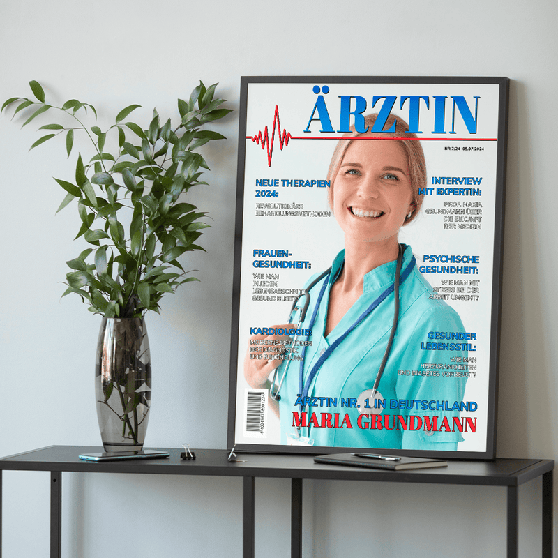 Ärztin - Poster, personalisiertes Geschenk für Arzt - Adamell.de