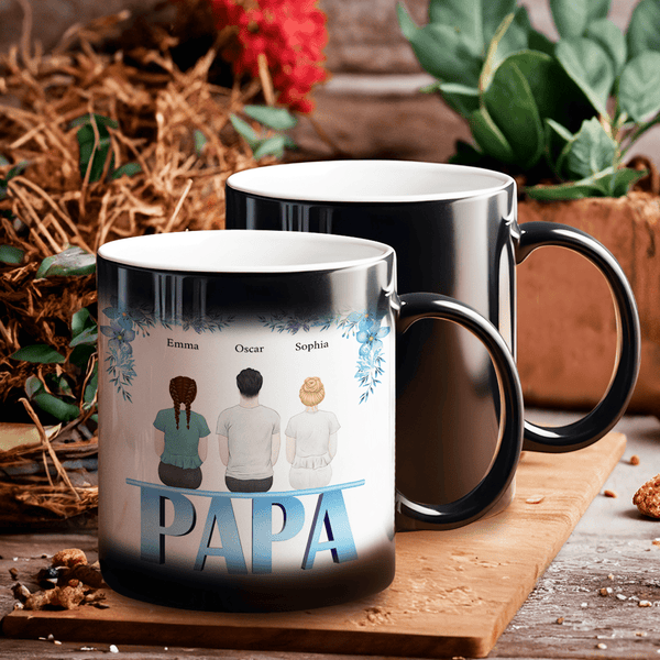 Außergewöhnlicher Papa - 1x Bedruckte Zaubertasse, personalisiertes Geschenk für Papa - Adamell.de