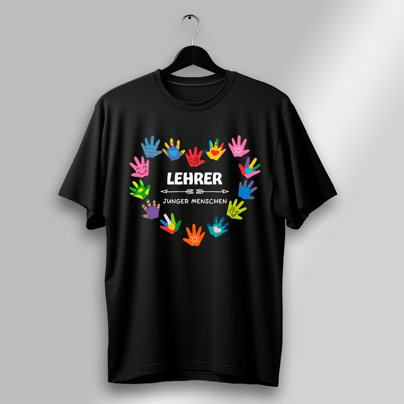 Bedrucktes Damen T - Shirt LEHRER JUNGER MENSCHEN - personalisiertes Geschenk für Lehrerin - Adamell.de