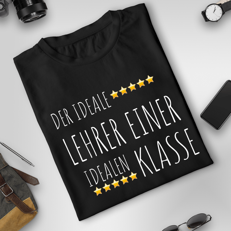 Bedrucktes Herren DER IDEALE LEHRER - personalisiertes Geschenk für Lehrer - Adamell.de