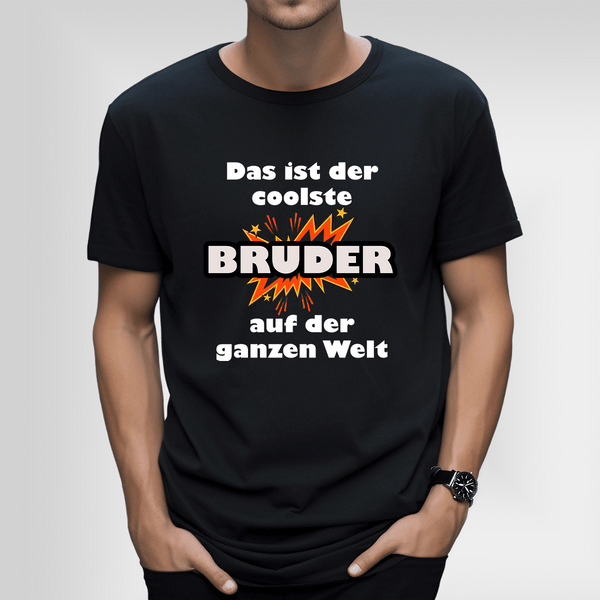 Bedrucktes Herren T - Shirt COOLSTER BRUDER - personalisiertes Geschenk für Bruder - Adamell.de