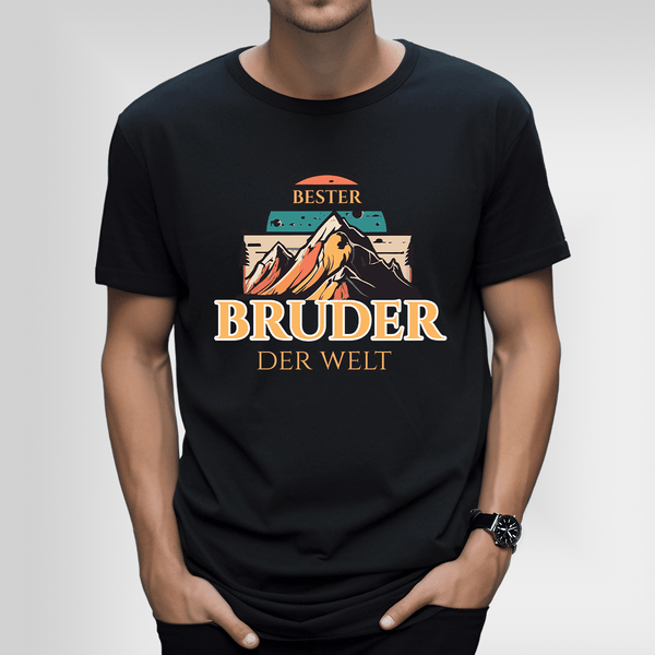 Bedrucktes Herren T - Shirt DIE BESTEN DER WELT - personalisiertes Geschenk für Bruder - Adamell.de