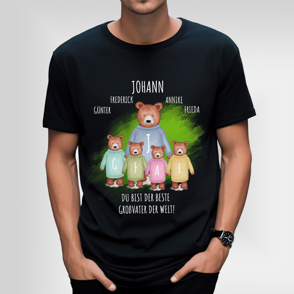 Bedrucktes Herren T-Shirt DIE BESTEN DER WELT - personalisiertes Geschenk für Opa - Adamell.de