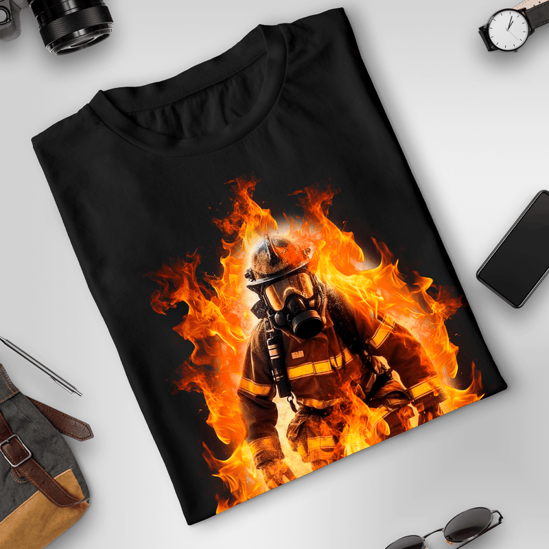 Bedrucktes Herren T - Shirt FEUERWEHRMANN - Geschenk für Mann - Adamell.de