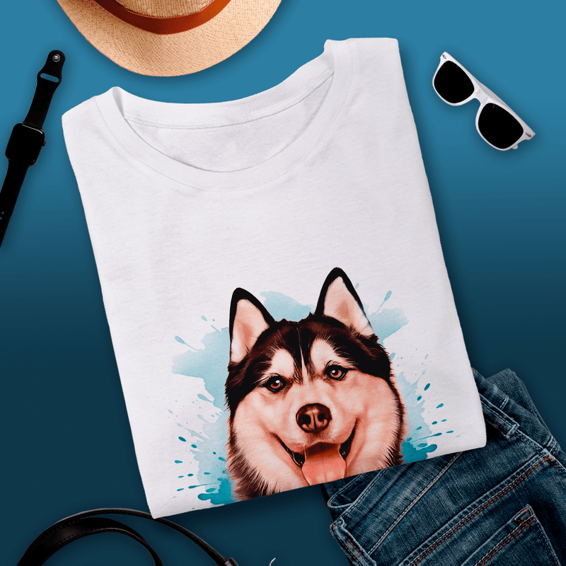 Bedrucktes Herren T - Shirt HUND - Geschenk für Mann - Adamell.de