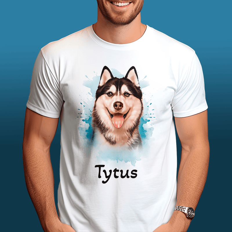 Bedrucktes Herren T - Shirt HUND - Geschenk für Mann - Adamell.de