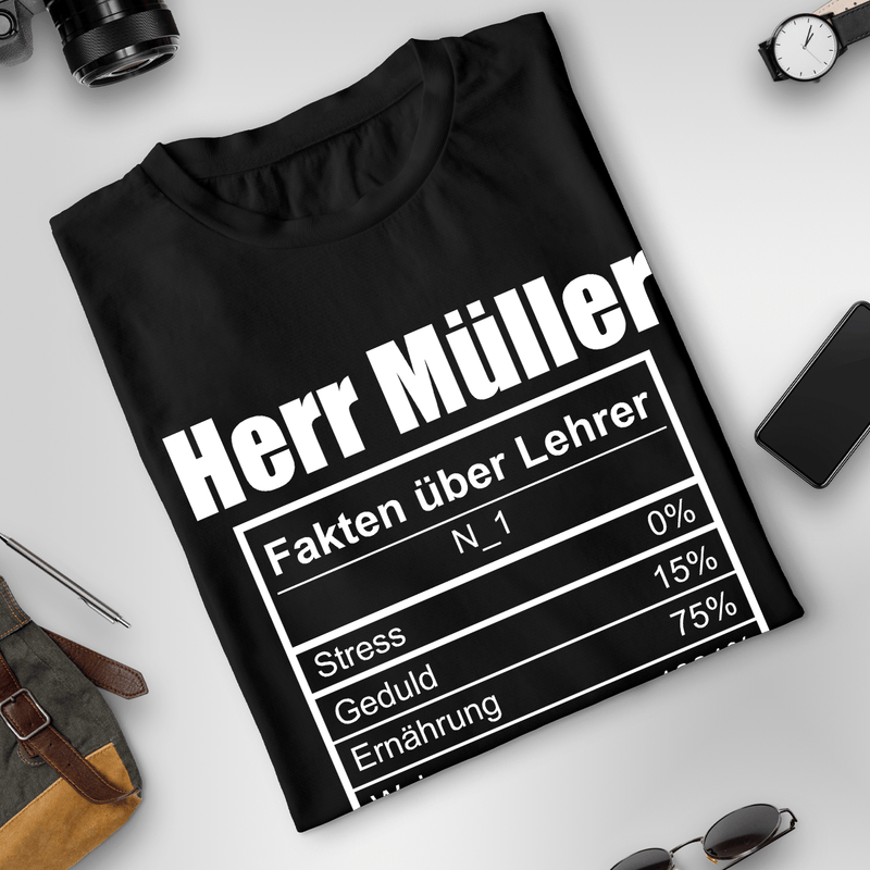 Bedrucktes Herren T - Shirt LEHRER - Geschenk für Lehrer - Adamell.de