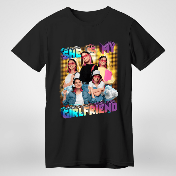 Bedrucktes Herren T-Shirt MY GIRLFRIEND - personalisiertes Geschenk für Mann - Adamell.de