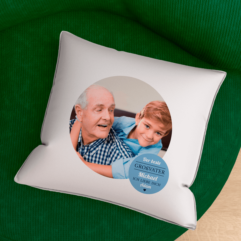 Bedrucktes Kissen DER BESTE OPA - personalisiertes Geschenk für Opa - Adamell.de