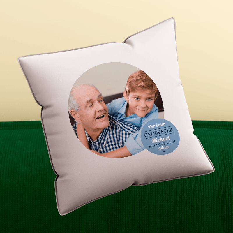 Bedrucktes Kissen DER BESTE OPA - personalisiertes Geschenk für Opa - Adamell.de