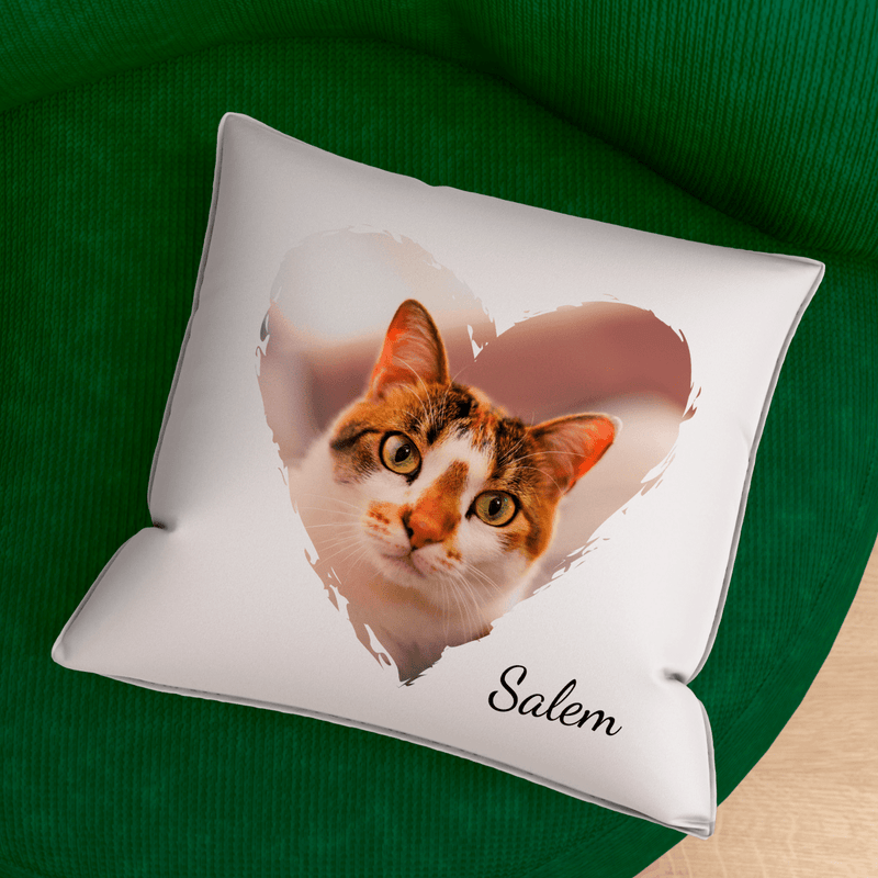 Bedrucktes Kissen KATZE - personalisiertes Geschenk für Katzenbesitzer - Adamell.de