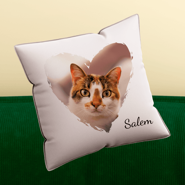 Bedrucktes Kissen KATZE - personalisiertes Geschenk für Katzenbesitzer - Adamell.de
