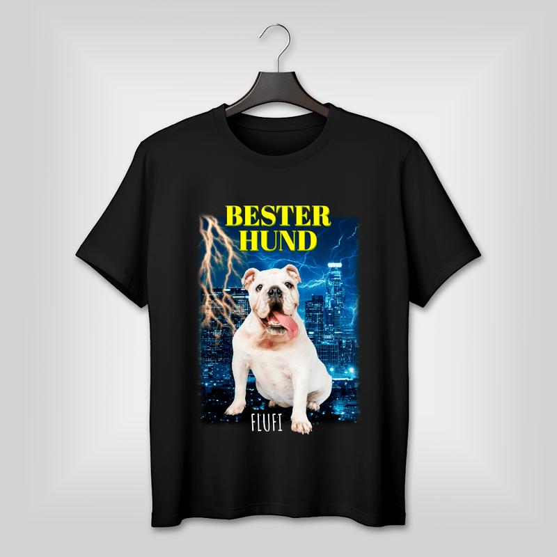 Bedrucktes Unisex T-Shirt BESTER HUND - personalisiertes Geschenk für Hundebesitzer - Adamell.de