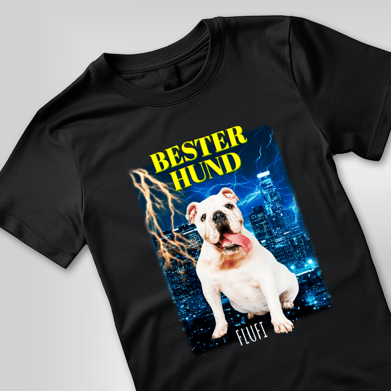 Bedrucktes Unisex T-Shirt BESTER HUND - personalisiertes Geschenk für Hundebesitzer - Adamell.de