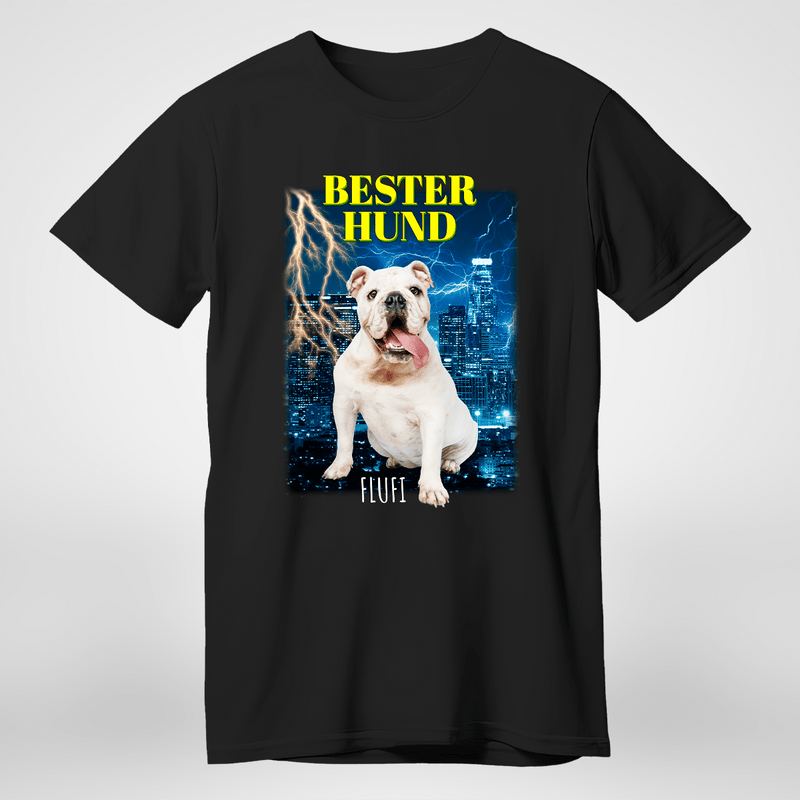 Bedrucktes Unisex T-Shirt BESTER HUND - personalisiertes Geschenk für Hundebesitzer - Adamell.de