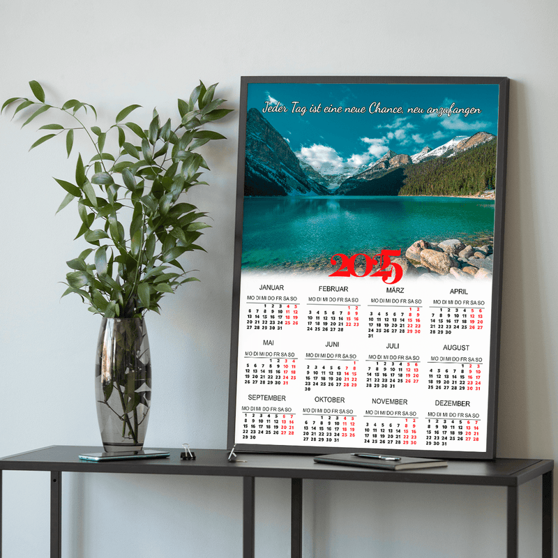 Bergblick Kalender - Poster, personalisiertes Geschenk für Frau, Mann - Adamell.de