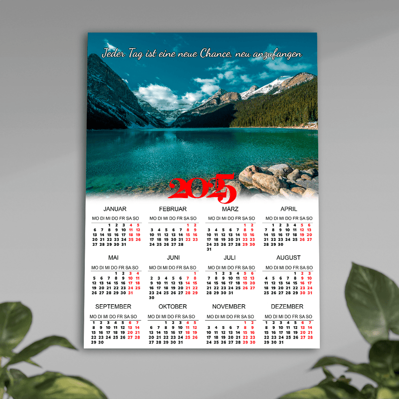 Bergblick Kalender - Poster, personalisiertes Geschenk für Frau, Mann - Adamell.de