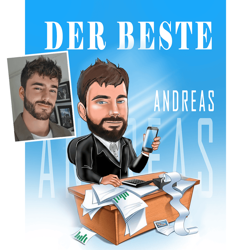 Bester Chef - Poster, personalisiertes Geschenk für Chef - Adamell.de