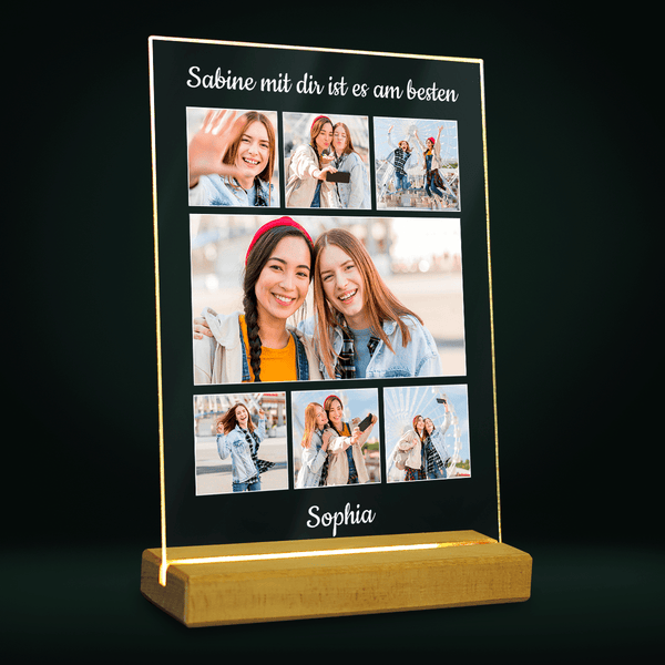 Bester Freund - Druck auf Glas, personalisiertes Geschenk - Adamell.de