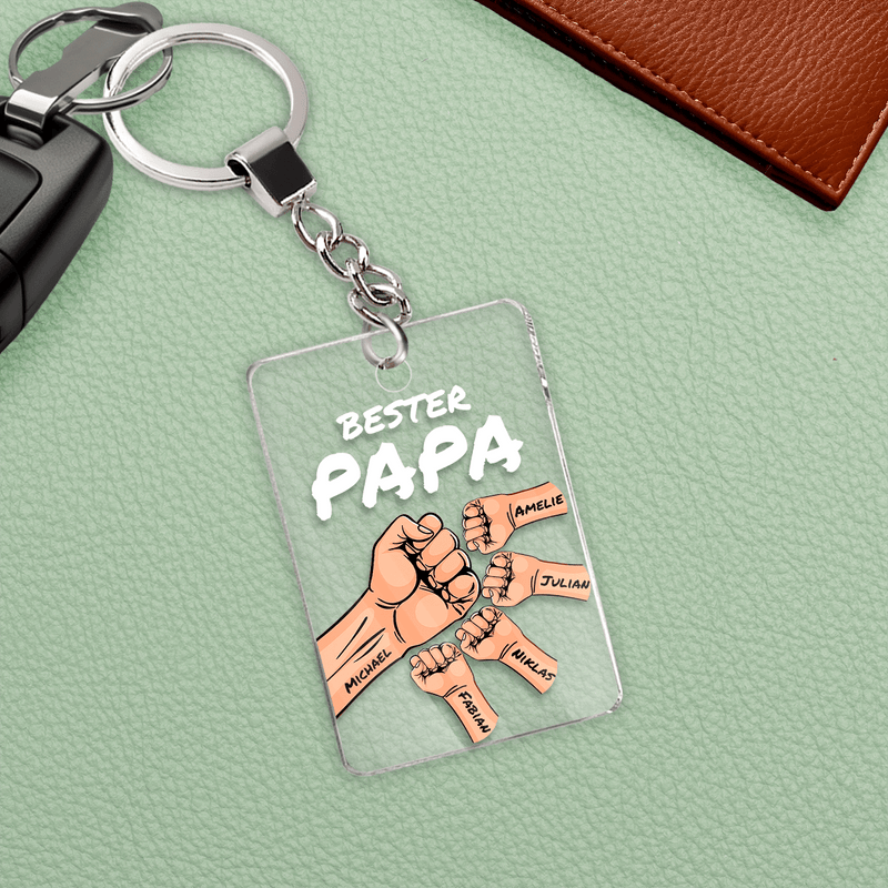 Bester Papa Clipart - Schlüsselanhänger, personalisiertes Geschenk für Papa - Adamell.de