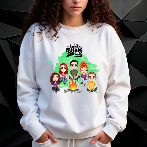 Personalisiertes Sweatshirt mit eigenem Aufdruck BESTE FREUNDE - Geschenk für Freund