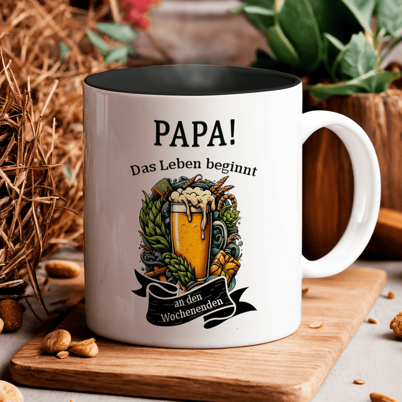 Bierkrug - 1x bedruckte Tasse, personalisiertes Geschenk für Papa - Adamell.de